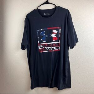 Under Armour Men's American Flag Black Graphic T-Shirt Large